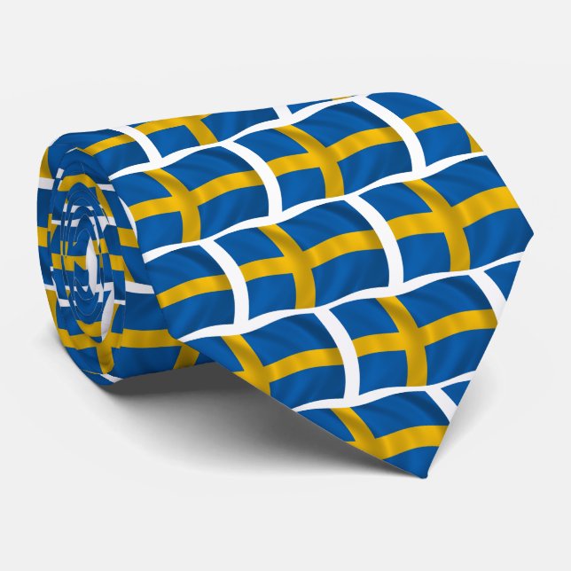 Sweden Flag Tie (Rolled)