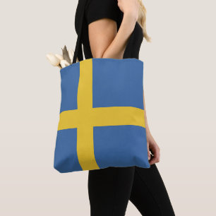 Sweden flag tote bag
