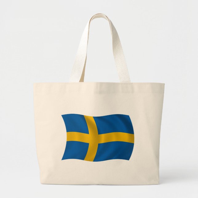 Sweden Flag Tote Bag (Front)