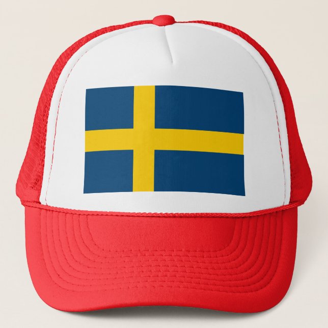 Sweden Flag Trucker Hat (Front)