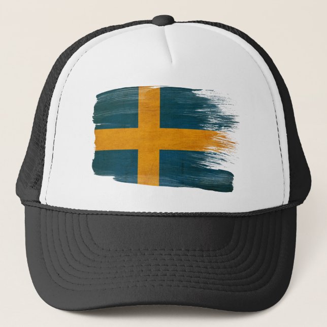 Sweden Flag Trucker Hat (Front)