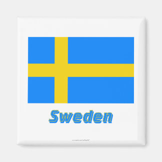 Sweden Flag with Name Magnet
