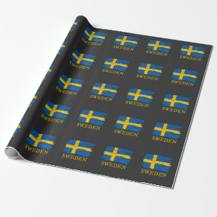 Sweden Flag Wrapping Paper