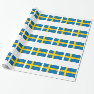 Sweden Flag Wrapping Paper