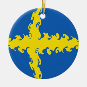 Sweden Gnarly Flag Ceramic Tree Decoration