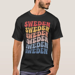 Sweden Groovy Retro Swede T-Shirt