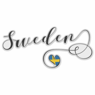 Sweden Heart Flag
