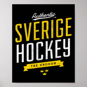 Sweden Hockey Vintage Athletic Retro Sports Style Poster