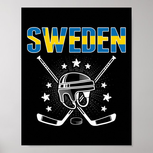 Sweden Ice Hockey Lovers Jersey - Swedish Hockey T Poster (Front)