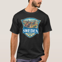 Sweden Illustration Retro Badge