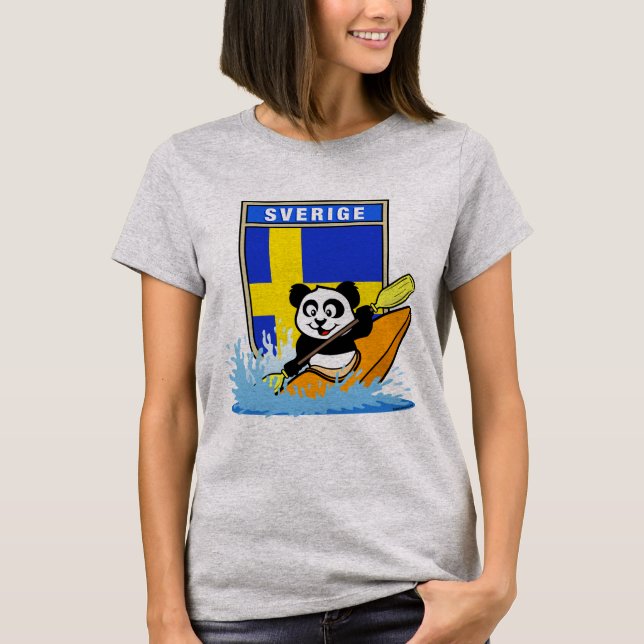 Sweden Kayaking Panda T-Shirt (Front)