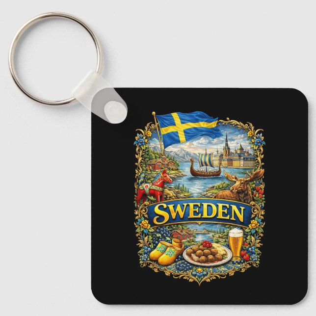 Sweden Key Ring (Front)