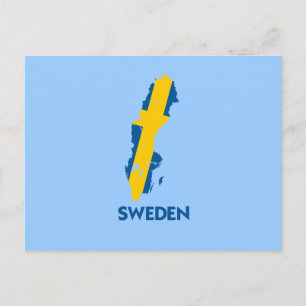 SWEDEN MAP POSTCARD