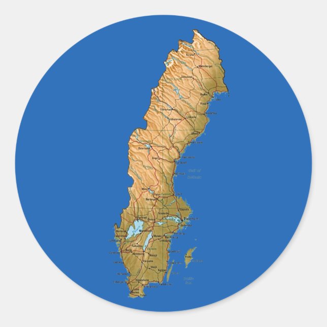 Sweden Map Sticker (Front)