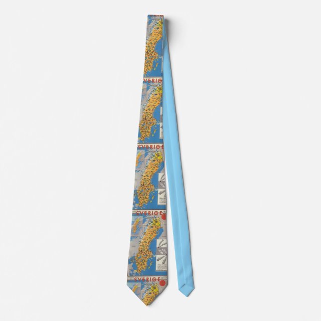 Sweden Map Tie (Front)