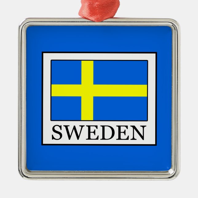 Sweden Metal Tree Decoration (Front)