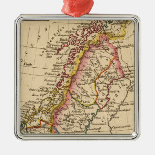 Sweden, Norway 2 Metal Tree Decoration