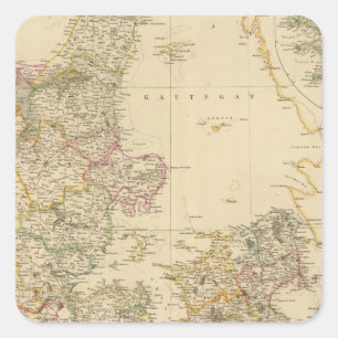 Sweden, Norway 3 Square Sticker