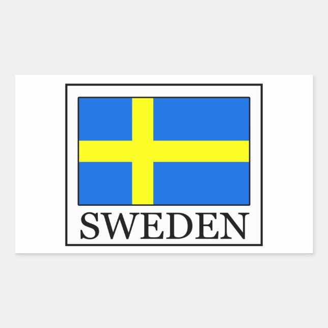Sweden Rectangular Sticker (Front)