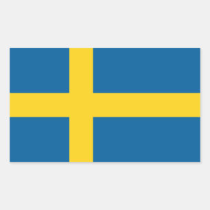 sweden rectangular sticker