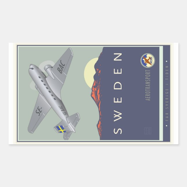 Sweden Rectangular Sticker (Front)