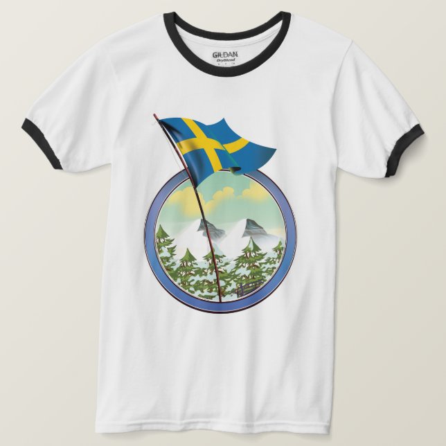 Sweden retro logo T-Shirt (Design Front)