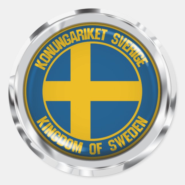 Sweden Round Emblem Classic Round Sticker (Front)
