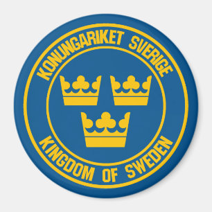 Sweden Round Emblem Magnet