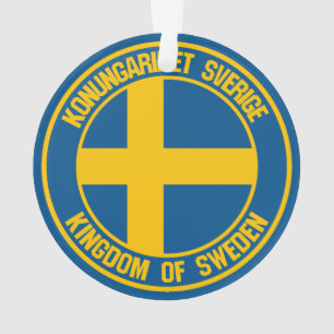 Sweden Round Emblem Ornament