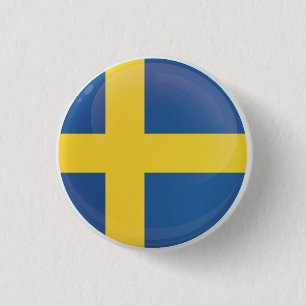 Sweden  Round Icon Flag 3 Cm Round Badge