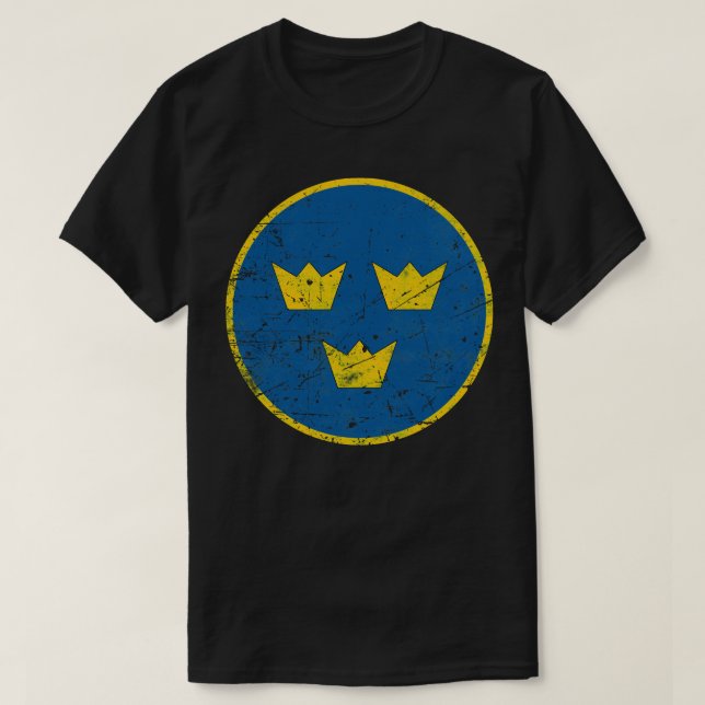 Sweden Roundel Flag T-Shirt (Design Front)