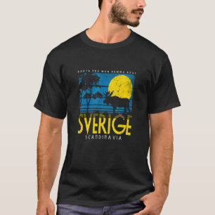 Sweden Scandinavia Swedish Midsommar Retro Sweden T-Shirt