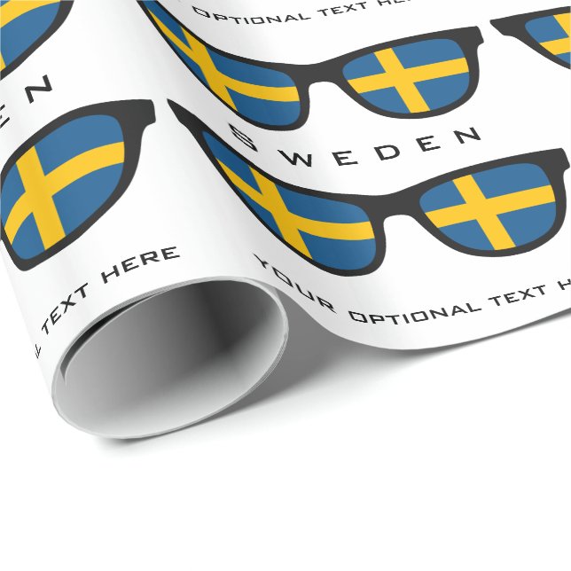 Sweden Shades custom text & colour gift wrap (Roll Corner)