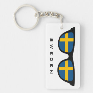 Sweden Shades custom text & colour key chain