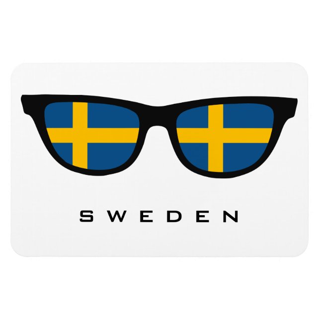 Sweden Shades custom text & colour magnet (Horizontal)