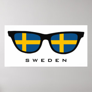 Sweden Shades custom text & colour poster