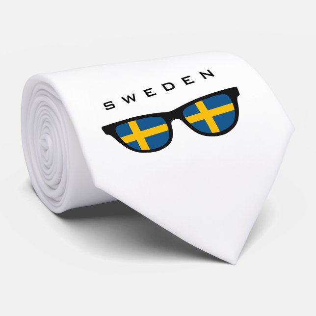 Sweden Shades custom text & colour tie (Rolled)