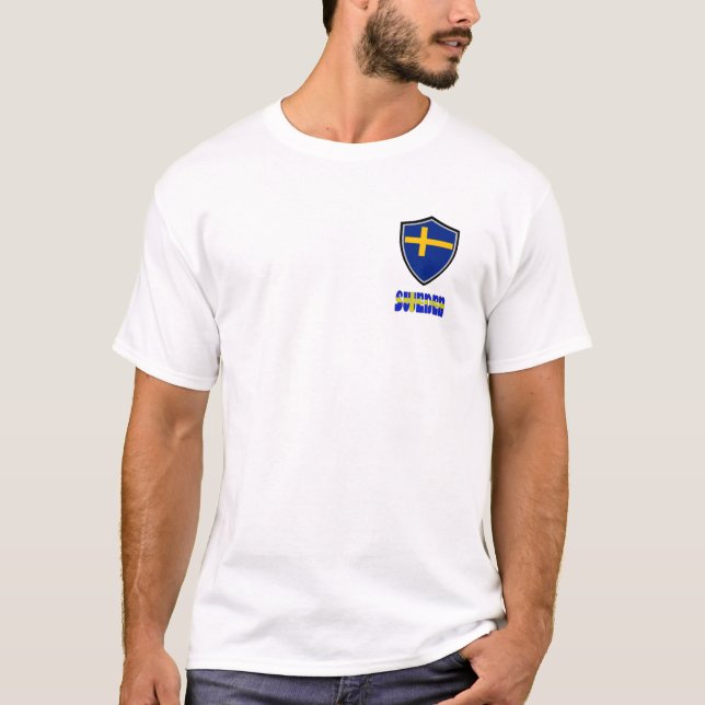 Sweden shield flag T-Shirt (Front)