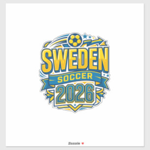 Sweden Soccer 2026 Soccer Bold Country Typography