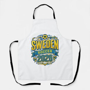 Sweden Soccer 2026 Soccer Bold Country Typography Apron