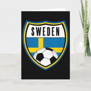 Sweden Soccer Jersey Swedish Flag  Card