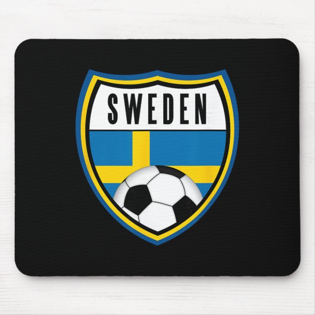 Sweden Soccer Jersey Swedish Flag  Mouse Pad (Front)