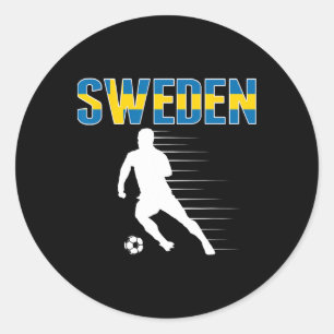 Sweden Soccer Lovers Jersey - Support Swedish Foot Classic Round Sticker