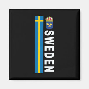 Sweden Soccer-style Swedish Flag Design  Magnet