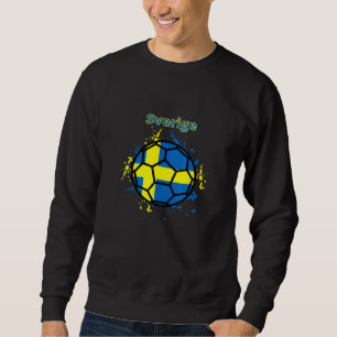 Sweden Soccer Swedish Flag Fan Jersey Sweatshirt