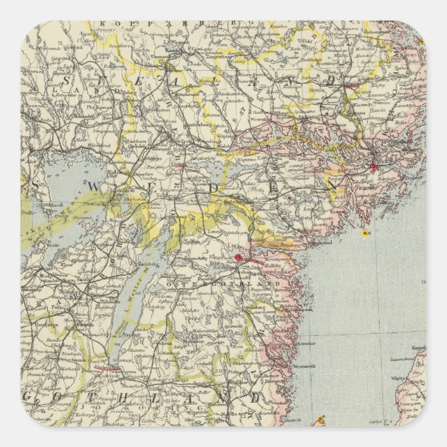 Sweden, southern square sticker (Front)