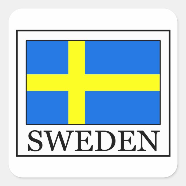 Sweden Square Sticker (Front)