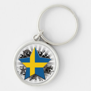 Sweden Star Key Ring