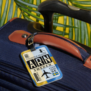 Sweden Stockholm ARN Airport Luggage Tag
