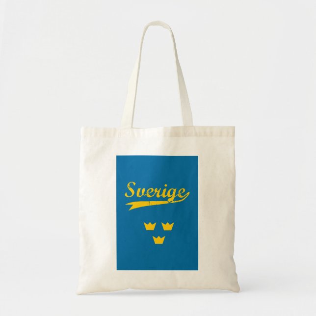 Sweden, Sverige, 3 crowns Tote Bag (Front)